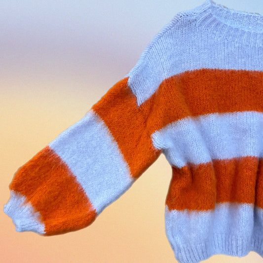 Pull LORELAI lilla/arancio