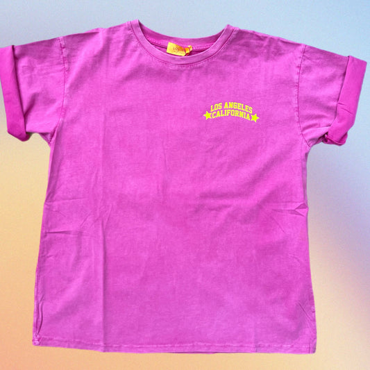 Tshirt L.A. 91 fucsia