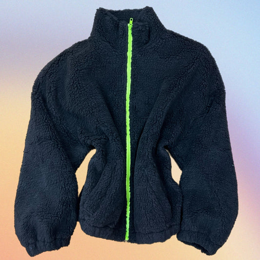 Bomber Teddy nero/giallo fluo