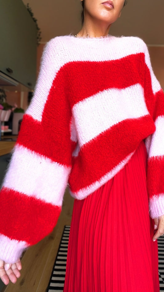 Pull LORELAI rosa/rosso