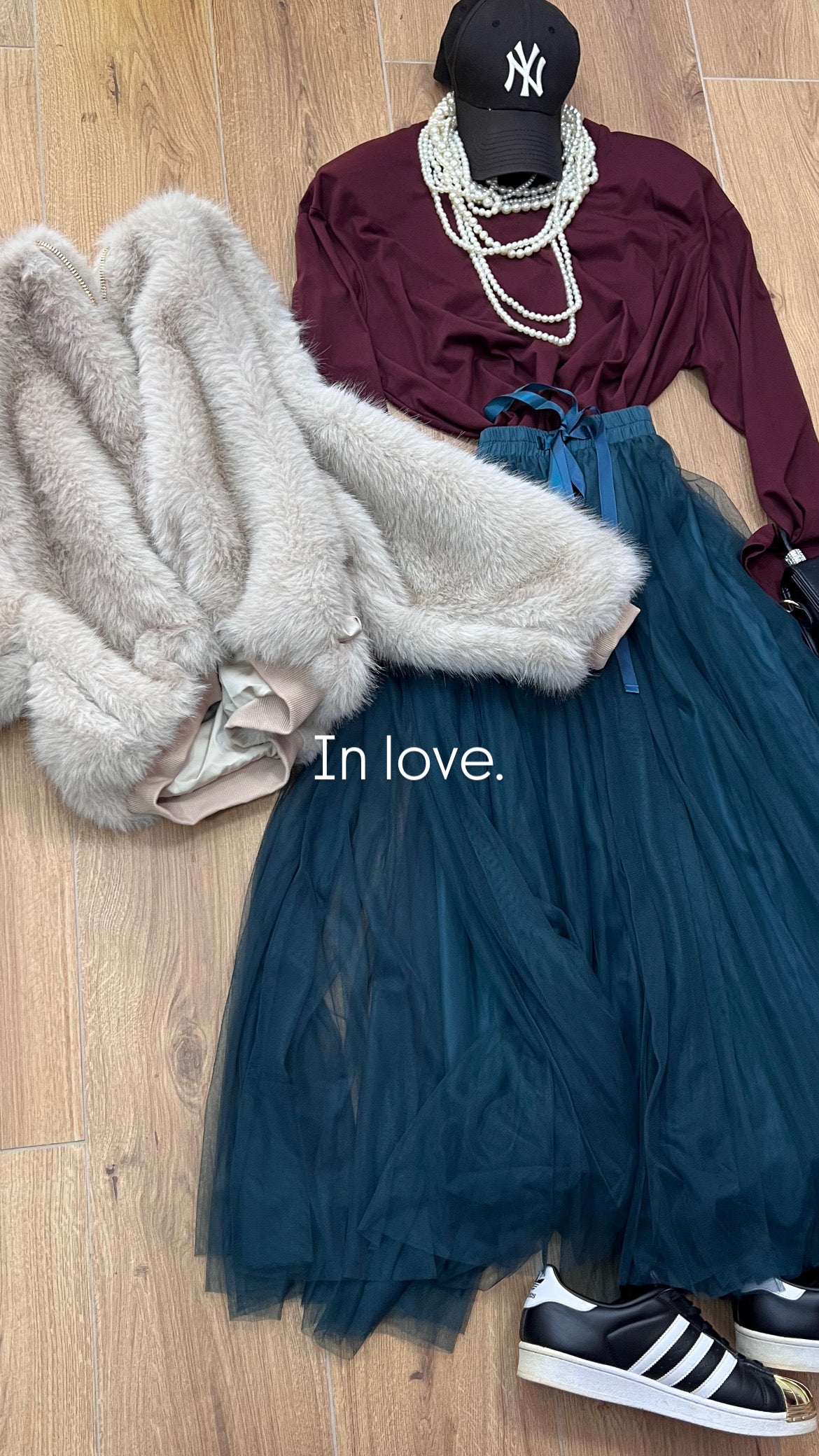 Gonna in tulle Aria ottanio