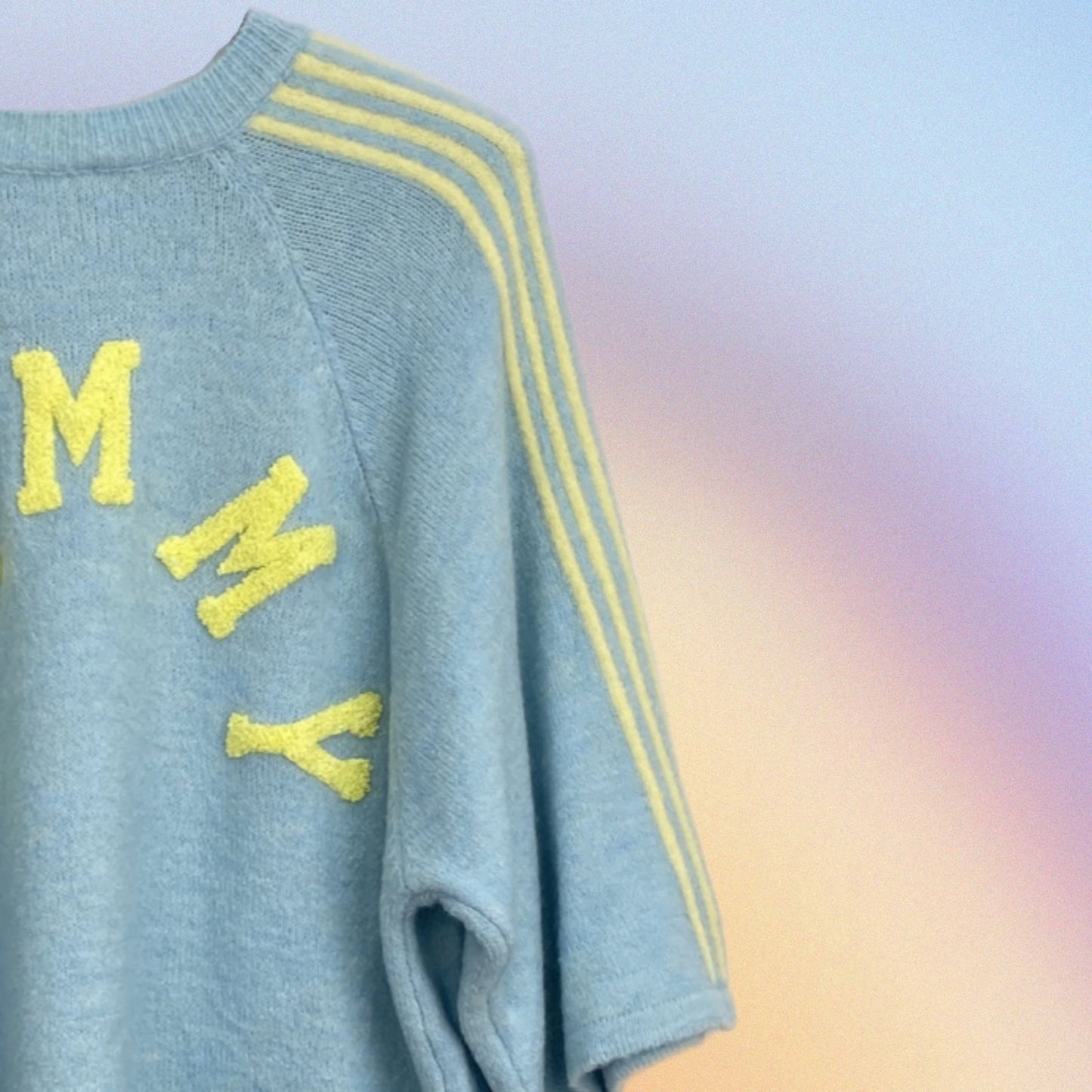 Pull MOMMY bande azzurro