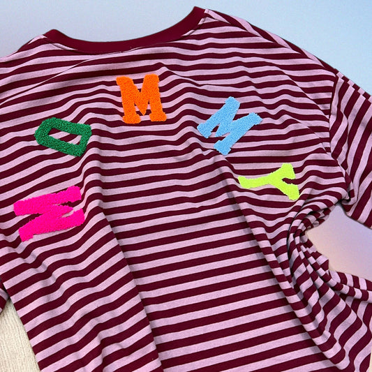 Blusetta MOMMY bordeaux/rosa