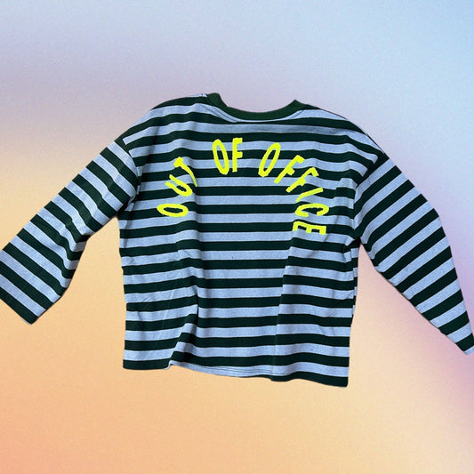 Felpa OUT of OFFICE azzurro/verde