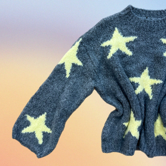 Pull RORY stelle grigio/giallo