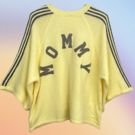 Pull MOMMY bande giallo