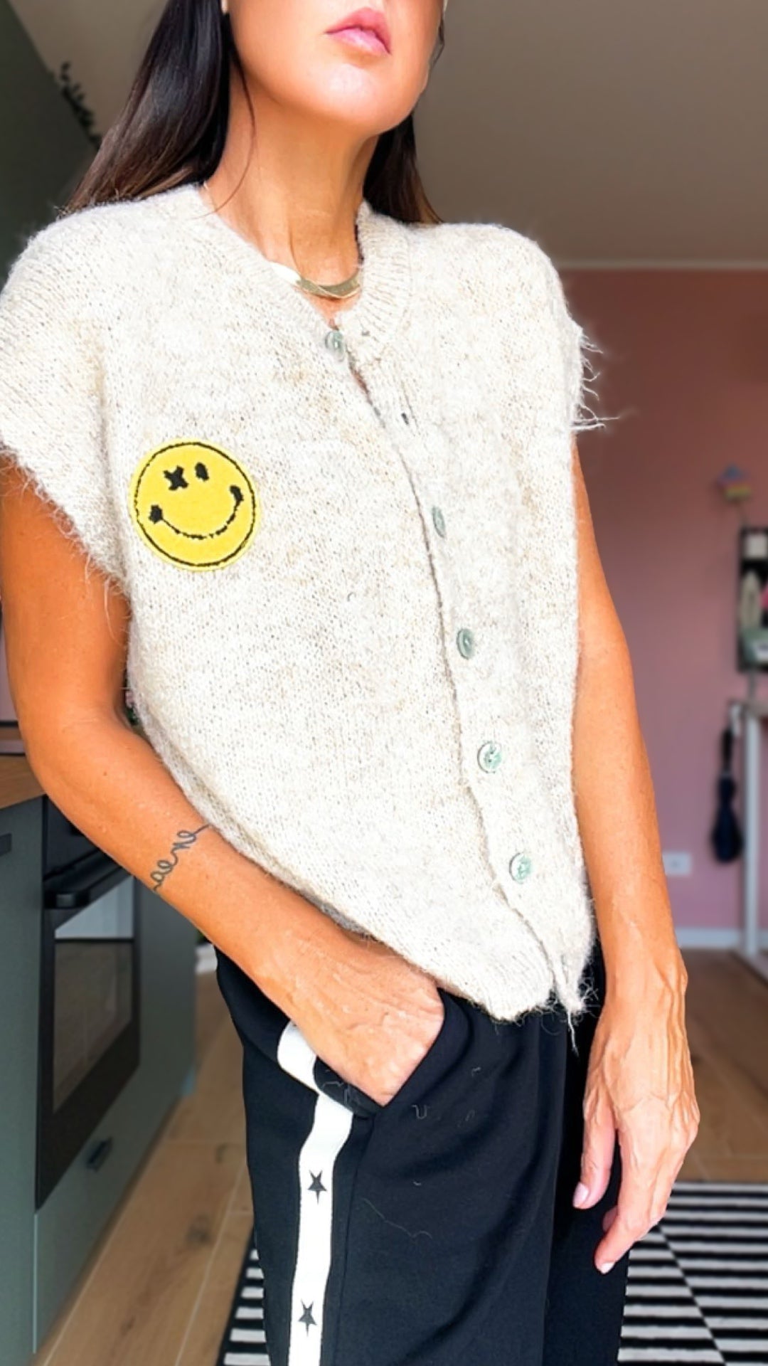 Gilet SMILE color beige