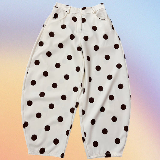 Pantalone LUNARES bianco/cioccolato