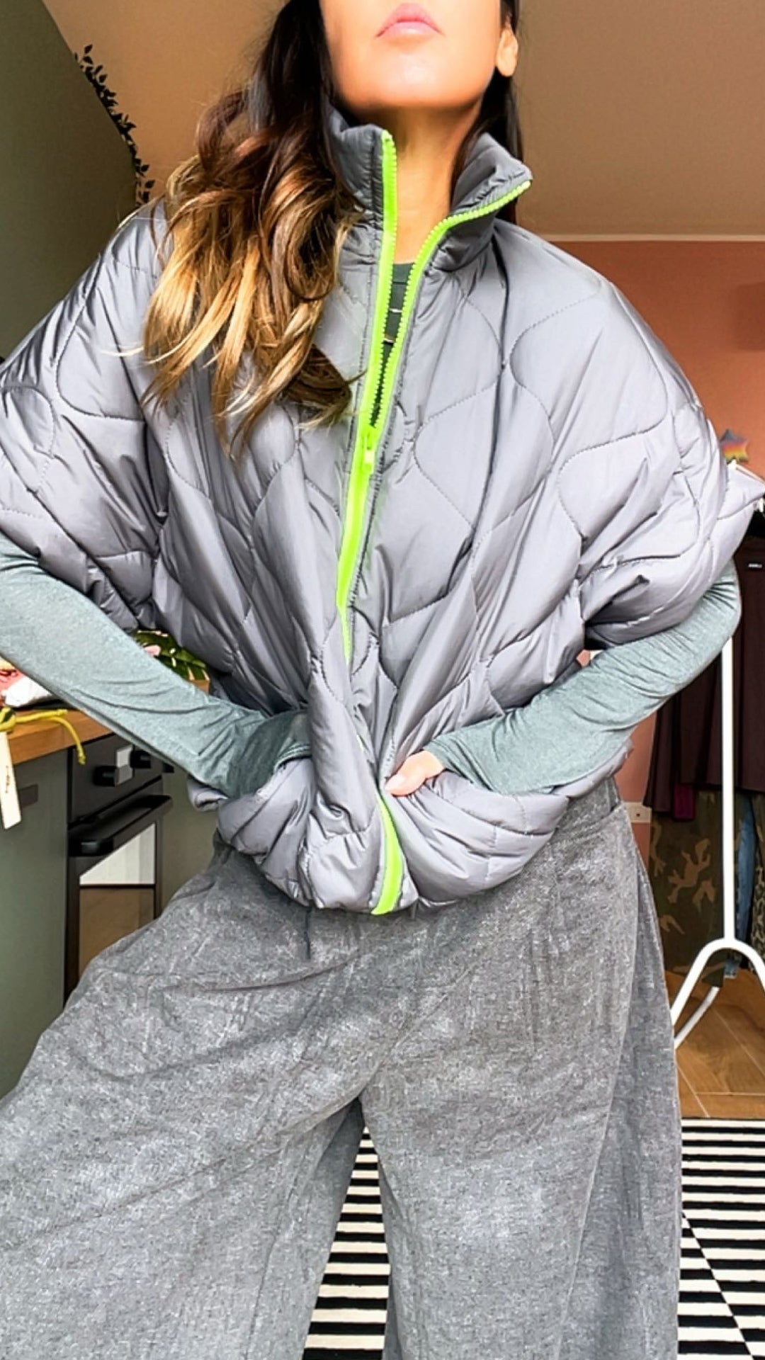 Gilet MAYA grigio/fluo