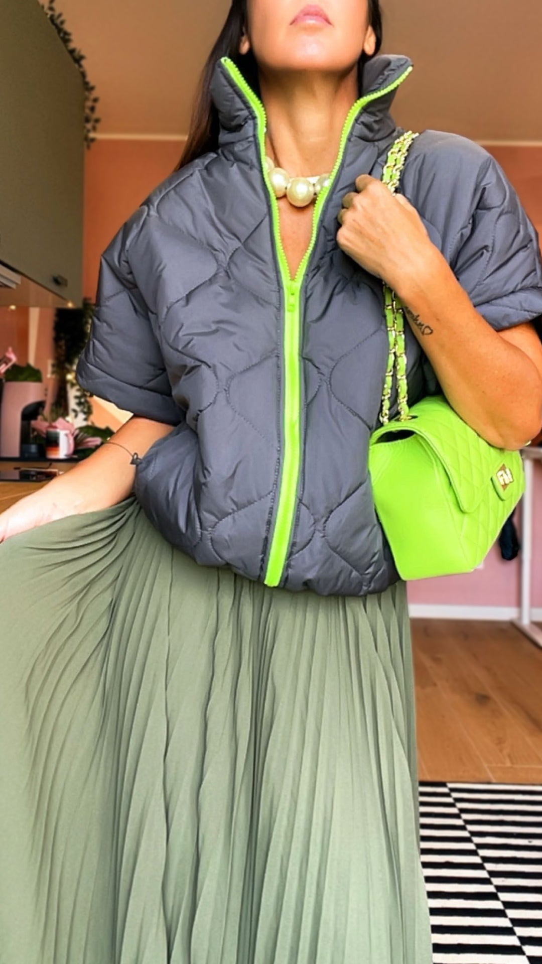 Gilet MAYA grigio/fluo