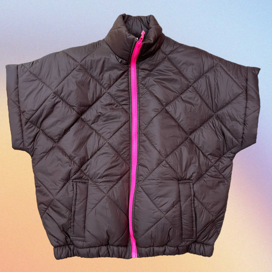 Gilet MAYA brown/fucsia