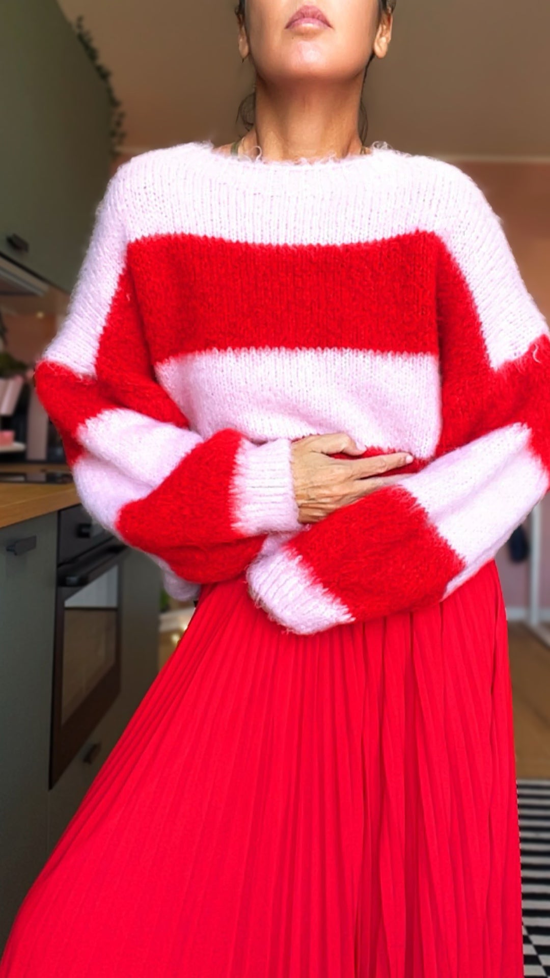 Pull LORELAI rosa/rosso