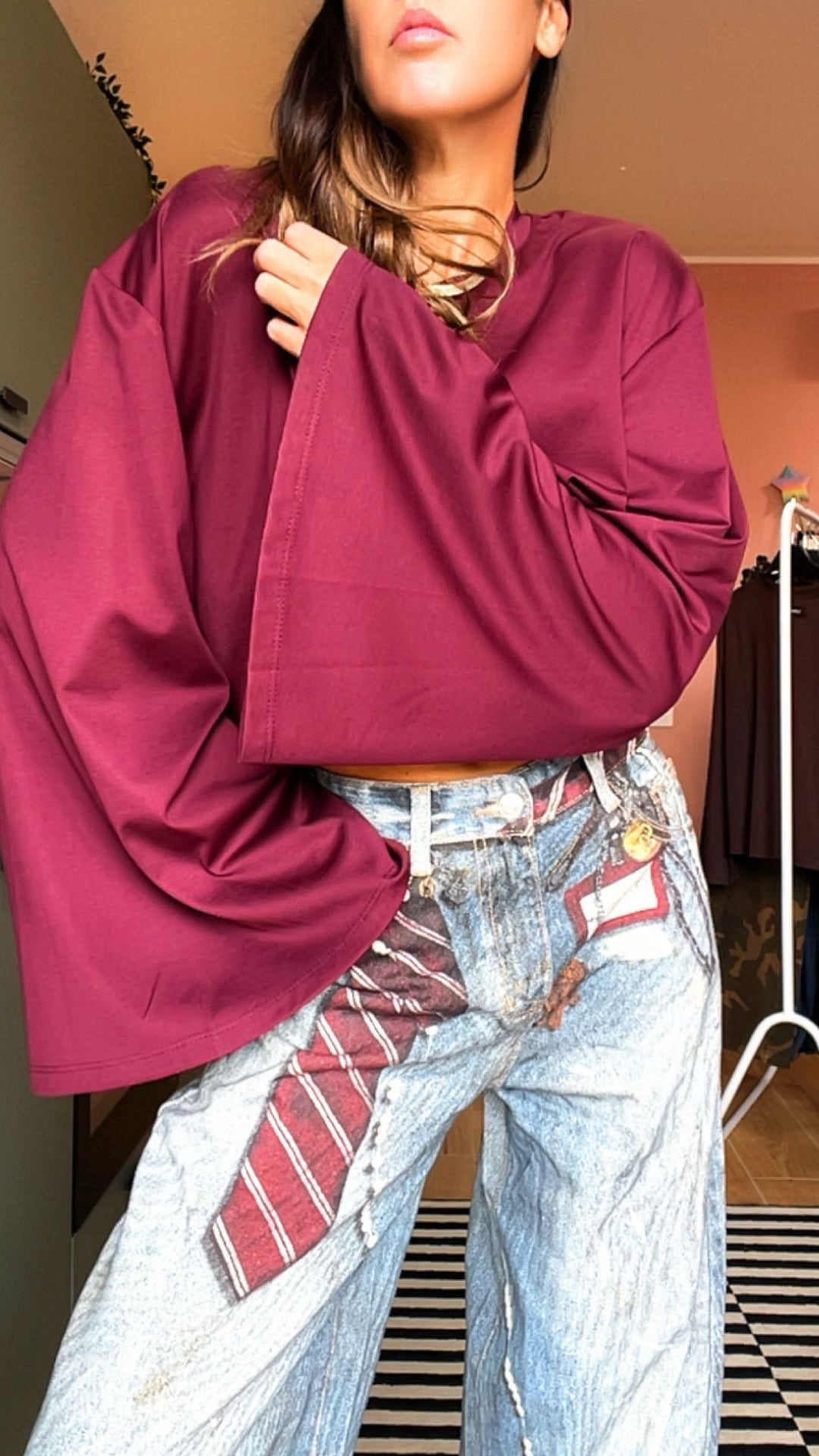 Blusa OLIMPIA bordeaux