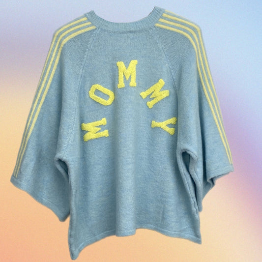 Pull MOMMY bande azzurro