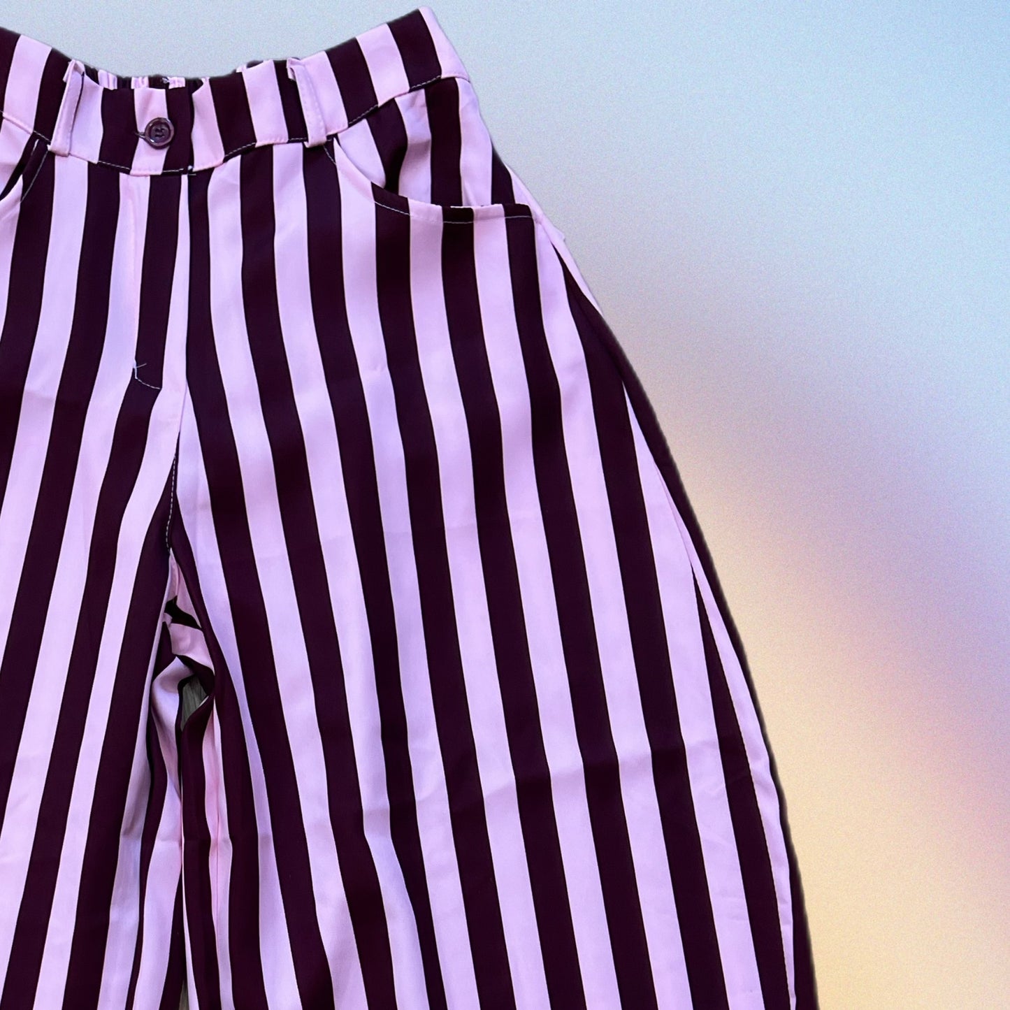 Pantalone RIGHE ballon rosa/bordeaux