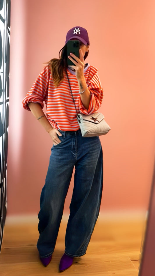 Blusetta MOMMY arancio/viola