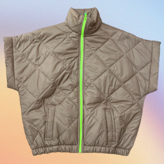 Gilet MAYA beige/giallo fluo