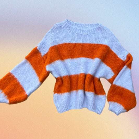 Pull LORELAI lilla/arancio