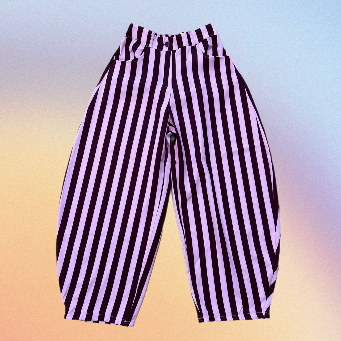 Pantalone RIGHE ballon rosa/bordeaux