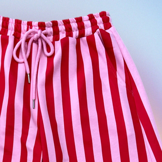 Pantalone POHÊME rosa/rosso