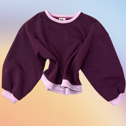 Felpa JINNY bordeaux/rosa