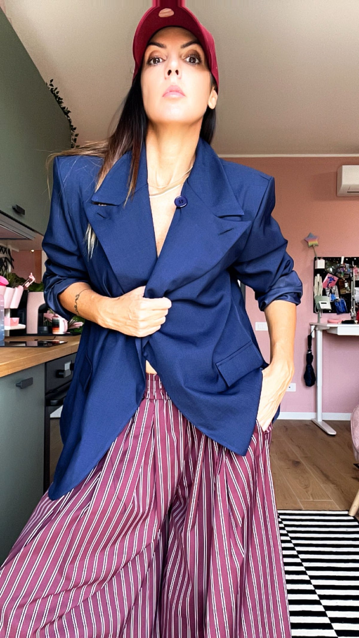 Pantalone GARÇONNE borgogna