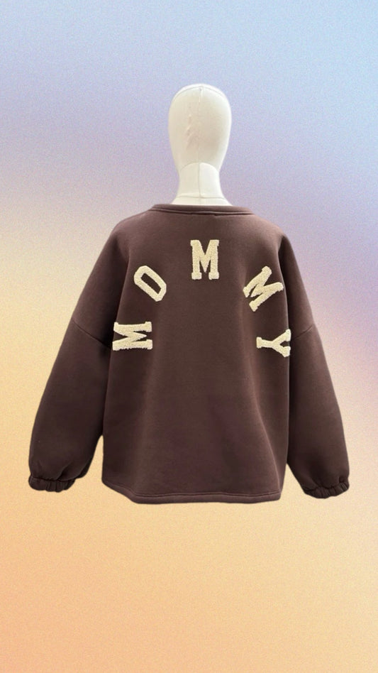 Felpa “MOMMY” cioccolato
