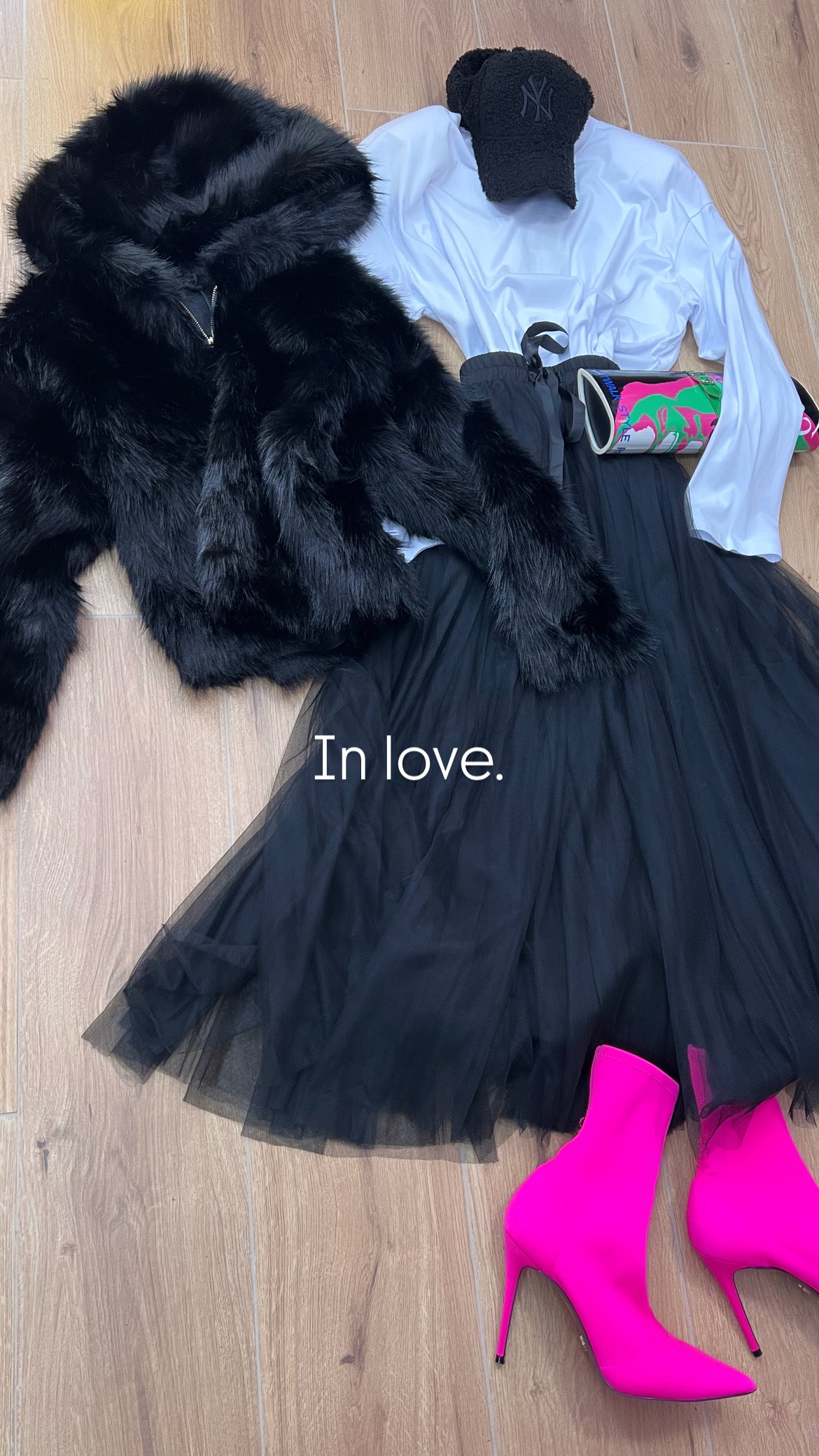 Gonna in tulle Aria nero