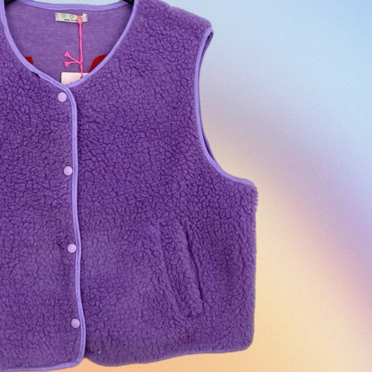 Gilet teddy “AMICA” viola