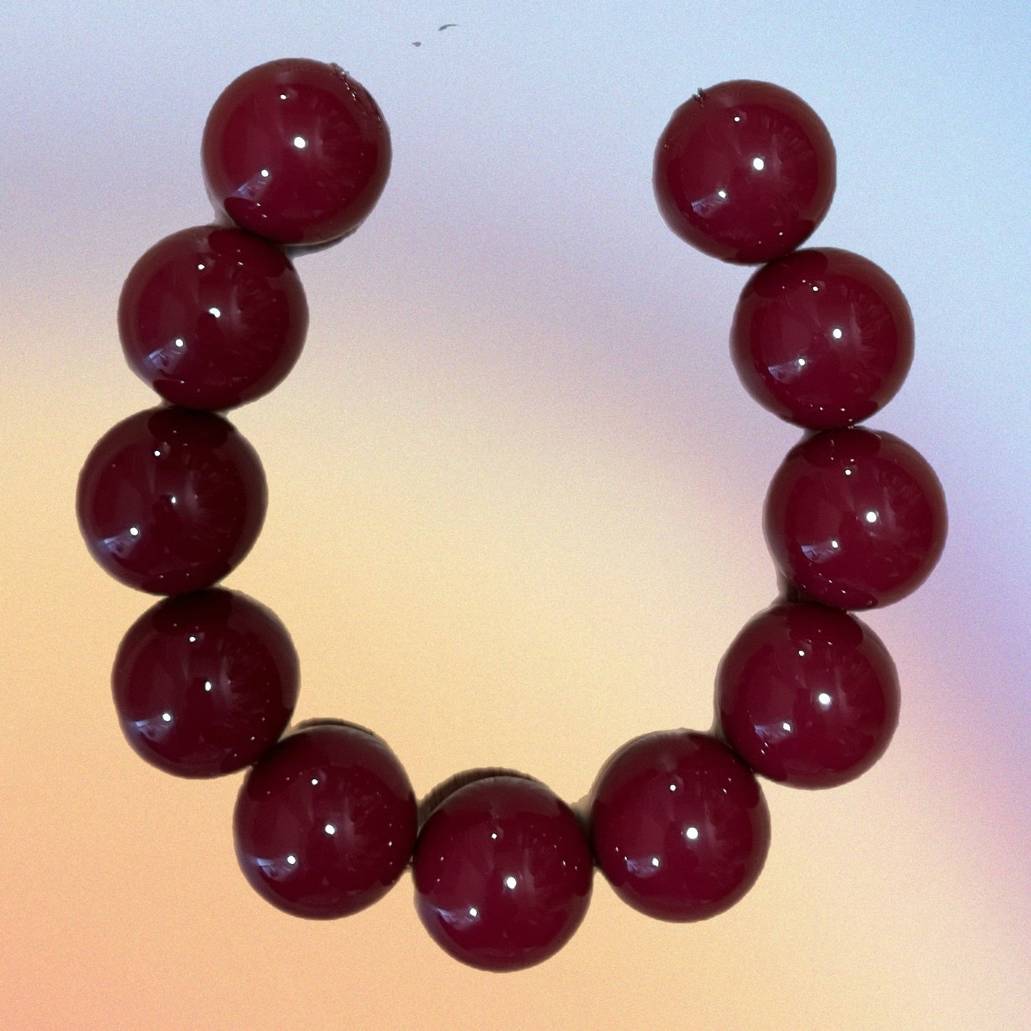 Collana PERLE big bordeaux