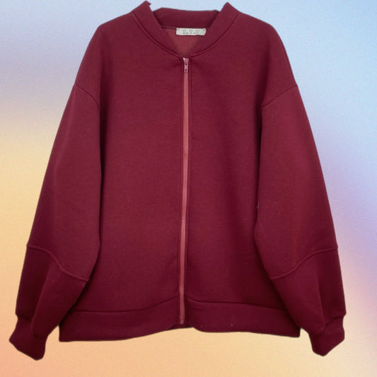 Felpa oversize “CUORE” borgogna