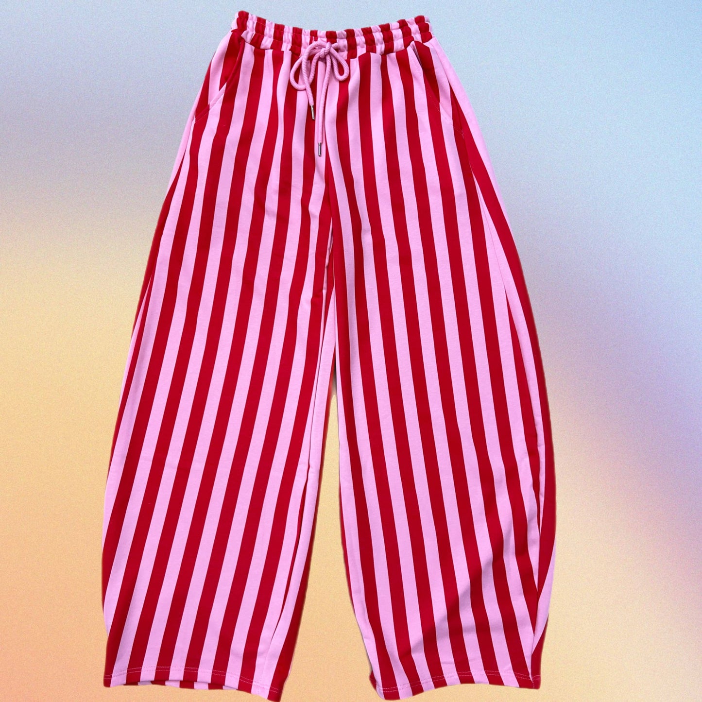 Pantalone POHÊME rosa/rosso