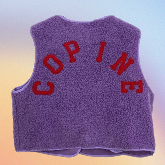 Gilet teddy “AMICA” viola