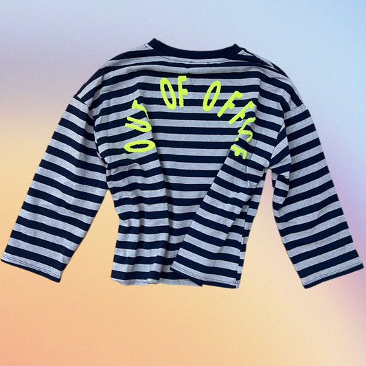 Felpa OUT of OFFICE blu/grigio