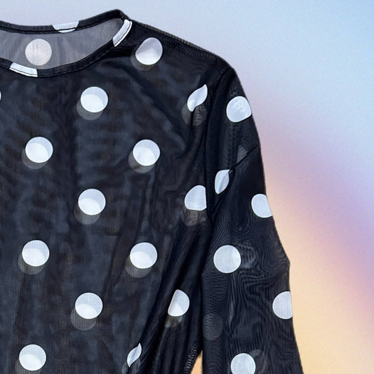 Blusetta CARRIE nero/bianco