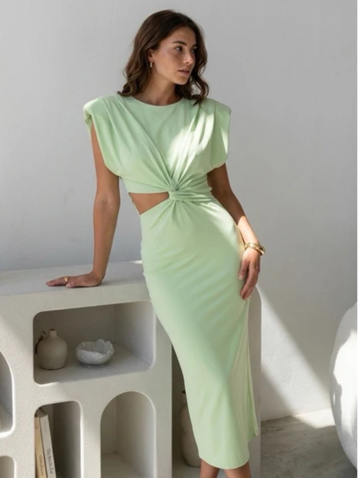 Abito CUT-OUT menta
