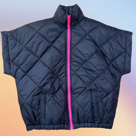 Gilet MAYA nero/fucsia