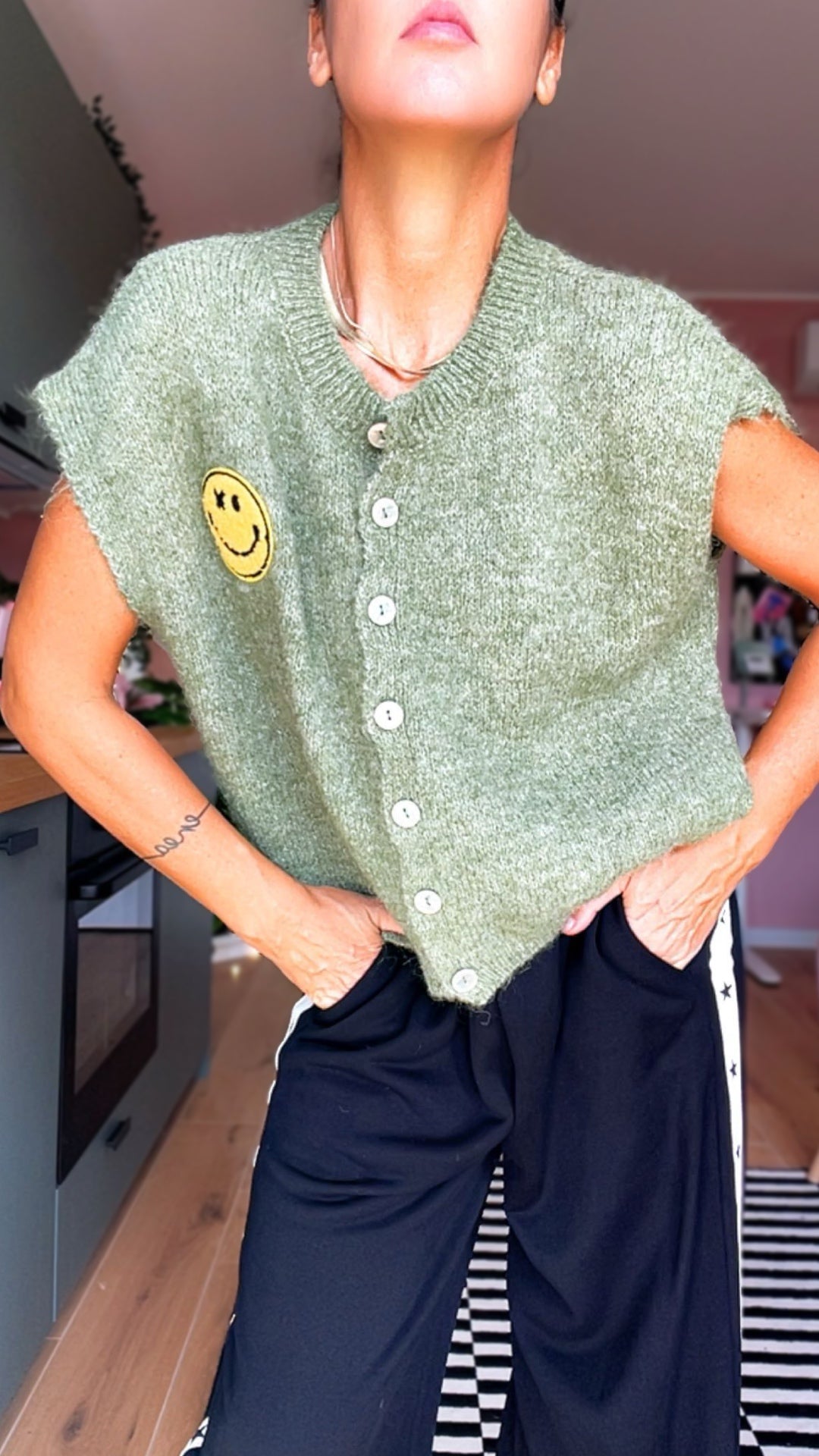 Gilet SMILE color oliva