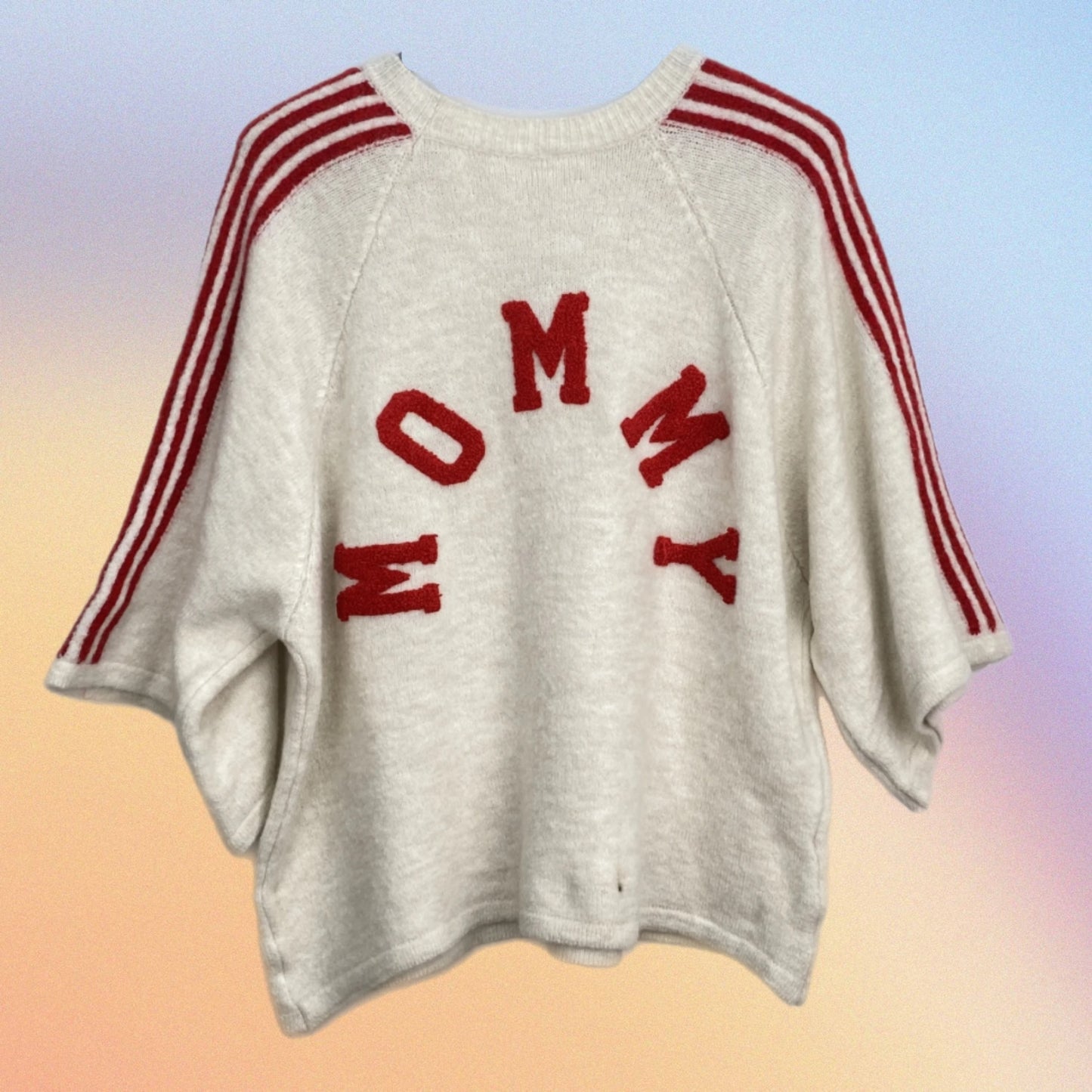 Pull MOMMY bande crema